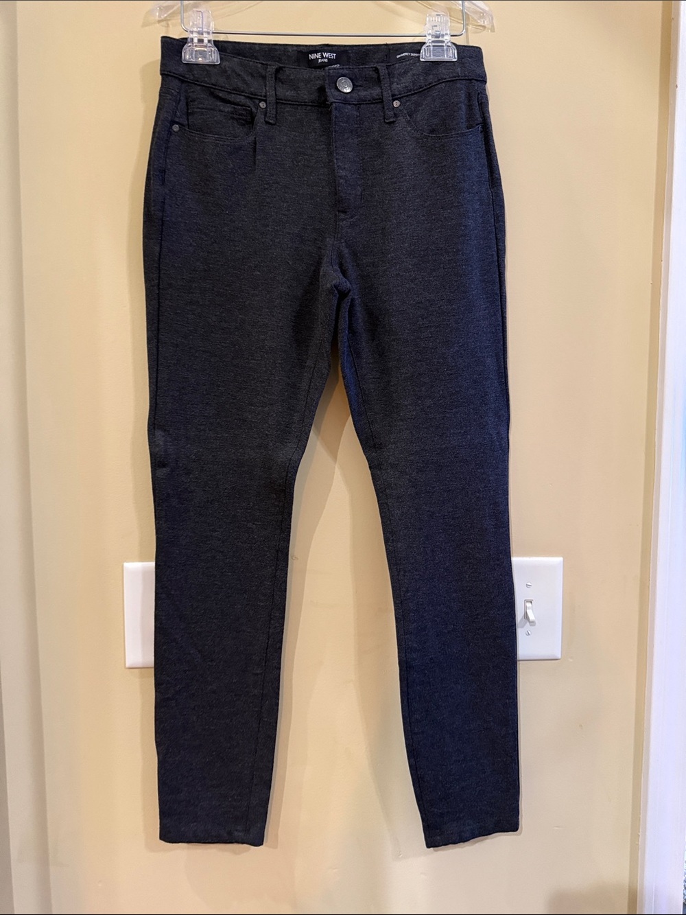 Nine West Women’s Slim Charcoal Gray Chinos